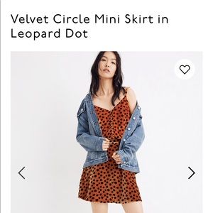 Madewell Leapard Dot Circle Skirt